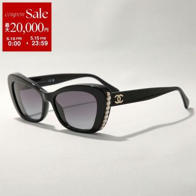 CHANEL シャネル　パール装飾 ラウンドサングラス ケース付き CHANEL - 美品☆CHANEL シャネル ーココマークチェーン付 ラウンド