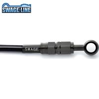 SWAGE-LINE スウェッジライン BTFB870 フロントホースキット ステンレスブラック/ブラックホース | ハーレーFLSTC 88-04 | S-need