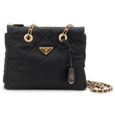 PRADA プラダ トートバッグ レディース ブラック 1BG4682AOSF0002COO REEDITION CHAIN TOTE PRADA（プラダ） トートバッグ レディース ブラック