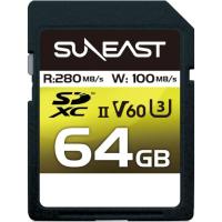 【ネコポス便配送送料無料】SUNEAST (サンイースト) SDXCカード 64GB UHS-II V60 最大280MB/s U3 4K UHD ULTIMATE PRO  [SE-SDU2064GC280] | サエダオンラインショップ
