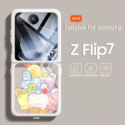 Galaxy Z Flip7 ケース SC-55F アイス キャラクター かわいい