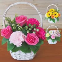 ソープフラワー 花かご カーネーション 花  誕生日 お祝い お礼 記念日 枯れない アレンジメント 