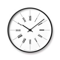 壁掛け時計 木枠 時計 レムノス 掛け時計 電波 アナログ 時計台の時計 ローマン φ300 KK17-13B Lemnos | saikouインテリア・家電ストア