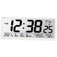 壁掛け時計 大型 業務用 時計 MAG(マグ) 掛け時計 電波時計 デジタル グランタイム 時報付き 置き掛け兼用 ホワイト W-780WH-Z | saikouインテリア・家電ストア