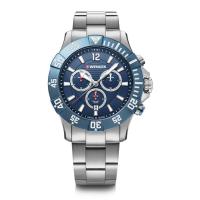 腕時計 メンズ WENGER ウェンガー 正規品 SEAFORCE CHRONO シーフォース クロノ ステンレス製 バンドシルバー 文字盤ブルー アナログ クォーツ 01.0643.119 | 堺の刃物屋さんこかじ