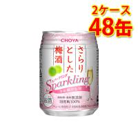 梅酒 チョーヤ さらりとした梅酒 スパークリング 250ml 48缶 2ケース 国産 送料無料 北海道 沖縄は送料1000円) 代引不可 同梱不可 日時指定不可 | サカツコーポレーション