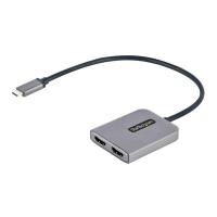 StarTech MST14CD122HD USB-C-2x HDMI 変換アダプター (4K60Hz/デュアルモニター/HDR/USB4/TB4/TB3 対応/30cm一体型ケーブル/Windowsのみ/MSTハブ) | 総合通販PREMOA Yahoo!店