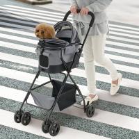 犬 カート ペットカート ミニモ グレー 分離式 超小型犬 小型犬 猫用 折りたたみ コンパクト 小型 体重目安 6kg以下 リッチェル Richell ペットバギー | 総合通販PREMOA Yahoo!店
