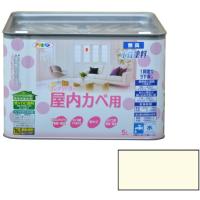 アサヒペン NEW水性インテリアカラー屋内カベ 5L (アイボリー) | 総合通販PREMOA Yahoo!店