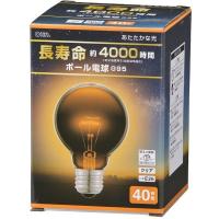 オーム電機 LB-GL9640K-CN 長寿命ボール電球E26 40W形 G95クリア | 総合通販PREMOA Yahoo!店