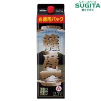 薩摩一 芋 25度 2700ml パック １ケース(全4本)　 若松酒造 芋焼酎 | 酒のすぎた Yahoo!店