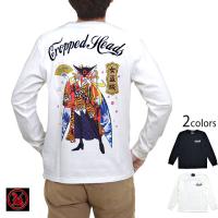 CH花魁ドロンジョ長袖Tシャツ クロップドヘッズ 1911-05 和柄 和風 ヤッターマン タツノコプロ アニメ 昭和 コラボ