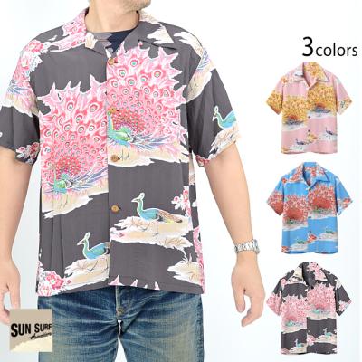 こう様SUN SURF サンサーフ アロハシャツ 和柄 孔雀 日本製 SUN SURF サンサーフ アロハシャツ PEACOCK 孔雀 半袖 レーヨン