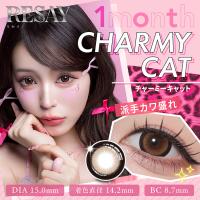 カラコン マンスリー 2枚入り 1箱 リセイマンスリー 【チャーミーキャット】 RESAY1month 度あり 度なし ナチュラル 自然 メンズ レディース 高発色 太フチ | カラコン通販専門店サンシティ