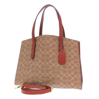 美品 COACH　キャリーオール　チャーリー　トートバッグ　2way 楽天市場】コーチ COACH チャーリーキャリオール 2wayトート