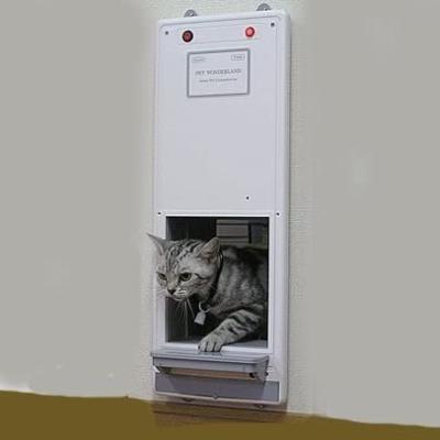CattMate ペットドア エリート　ホワイト 楽天市場】キャットドア ペットドア 簡単設置 ドアカーテン付き