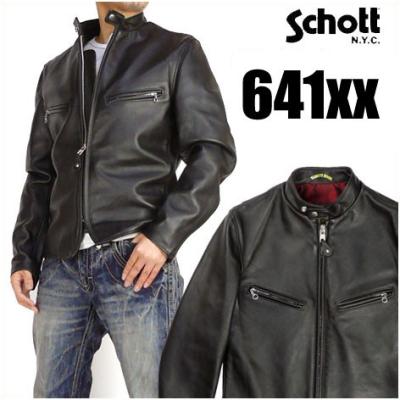 【米国製】Schott レザージャケット 40 ネイビー 174US 羊革 米国製】Schott レザージャケット 40 ネイビー 174US 羊革