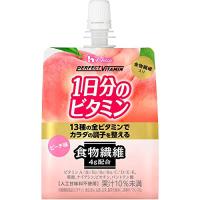 ハウスウェルネスフーズ Perfect Vitamin 1日分のビタミンゼリー 食物繊維 ピーチ味 180g ×24袋 | 早緑月