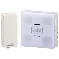 オーム電機 monban CUBE 音センサー送信機+光フラッシュ電池式受信機 OCH-SET26-BLUE 08-0526 OHM 白 ワイヤ | 早緑月