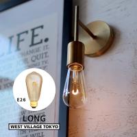 エジソンバルブLED ロング シングル E26 ゴールド 調光器対応 60lm 電球 ライト ランプ 照明 Edison Bulb LED LONG single GOLD 4571557721749 ウエストビレッジ | 雑貨・Outdoor サンテクダイレクト