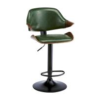 椅子 カウンターチェア バーチェア KNC-J2900 グリーン色 組立式 360度回転式 | さぬきや