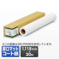 プロッター用紙 プリンタ 大判 ロール紙 厚口マットコート紙 1118mm×30m エプソン＆キヤノン＆HP対応(取寄せ) 300-PR008 | サンワダイレクト