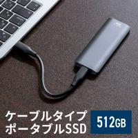 SSD 外付け 512GB ポータブルSSD USB3.2 Gen2 最大読込速度約1000MB/s 小型 テレビ録画 PS5/PS4/Xbox Series X Type-A/Type-C 600-USSDL512GB | サンワダイレクト