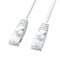LANケーブル カテゴリ6 CAT6 カテ6 LAN ケーブル ランケーブル 極細 細い 柔らか 通信 より線 ツメ折れ防止 3m ホワイト（LA-SL6-03W） | サンワダイレクト