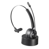 Bluetoothヘッドセット 通話用 全指向性 ノイズキャンセル機能 充電クレードル付き PC スマホ タブレット 両耳対応 ミュート機能 無線 Type-C MM-BTMH66BK | サンワダイレクト