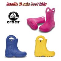 【正規品】クロックス crocs ハンドル イット レインブーツ キッズ 長靴  ブルー イエロー フクシア 12803 