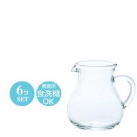 耐熱ガラス ミルクピッチャー セット おしゃれ 昭和レトロ つぼ Lサイズ 120ml 6個セット H-4750 | Sara-lia