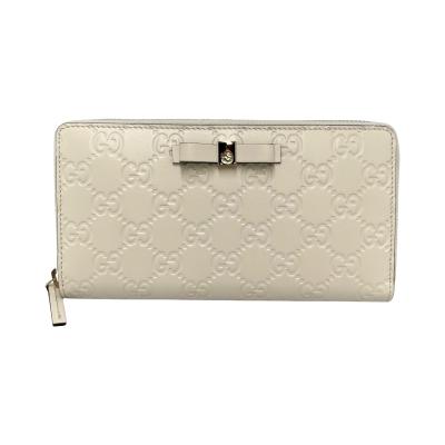 GUCCI グッチ長財布 ホワイトレザー シェリーライン インターロッキングＧＧ GUCCI グッチ長財布 ホワイトレザー シェリーライン インター