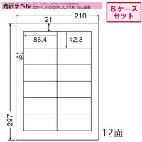 東洋印刷 nana インクジェット用光沢ラベル 12面 SCJ-11 ★6ケースセット | 文具・事務用品のエス・ビ・ディ