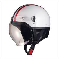 【リード工業】 CROSS CR-760 ハーフヘルメット ホワイト×レッド/ブルー /LEAD 半帽 半ヘル クロス | エスクリエイト