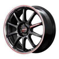 RMP Racing R10 アルミホイール 4本セット 18x7.5 +50 114.3 5H(クリスタルブラック/リムポリッシュ+レッド) / 18インチ MID | エスクリエイト