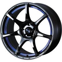 4本以上で特典付 ウェッズスポーツ SA-75R 18x7.5 5H 100 +45 ブルーライトクロームツー / 18インチ ホイール1本 WedsSport SA-75R 個人宅直送可 | エスクリエイト