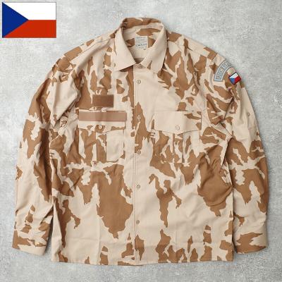 チェコ軍 Vz95 デザートカモ フィールドシャツ 長袖 国旗ワッペン付き
