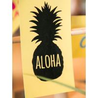 パイナップルのステッカー ハワイアンシール Alohaロゴシルエット 車 撥水 南国 抜き Stk7106 Seashells Zakka 通販 Yahoo ショッピング