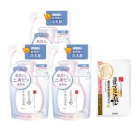 なめらか本舗 薬用泡洗顔(つめかえ用)3個セット+おまけ付き 180ml×3個 豆乳イソフラボン 肌荒れ・ニキビ予防 | セバスストア