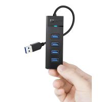 SAN ZANG MASTER USB3.0 ハブ 4ポート小型 USBハブ 3.0 5Gbps高速転送 USBポート増設 コンパクト ノートPC対応 | セカンドライフ