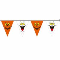 ハロウィングッズ 12ft Flag Banner Punpkin &amp; Ghost ベランダ 玄関 リビングを素敵にデコレーション | seek.