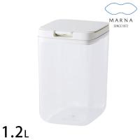 保存容器 密閉 小麦粉 プラスチック 1.2L 積み重ね パッキン付き キャニスター MARNA マーナ トール ホワイト K763W G | seek.
