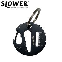 メール便 マルチツール アウトドア キーホルダー カラビナ キャンプ SLOWER MULTI TOOL Coin SLW263 キーリン | seek.