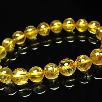 純-jun-出品⭐︎ゴールド タイチンルチル ブレスレット ⭐︎天然石 ゴールドタイチンルチル ブレスレット 16.4㎜ XA | 天然石