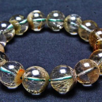 ⭐︎【高級】天然 ルチル&フラワーガーデンクォーツ 置物 72mm 誠安