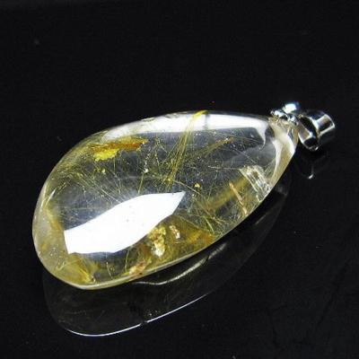 ルチルクォーツ（金針ルチル水晶） ペンダント t86-7785 : 誠安天然石