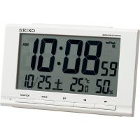 セイコー SEIKO デジタル電波目覚まし時計 SQ789W 白 温度・湿度表示付 | セキチューヤフー店