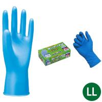 即日出荷 エステー ニトリル使いきり手袋 粉つき 100枚入(箱) 981 LL ブルー モデルローブ 作業用手袋 | セキチューヤフー店