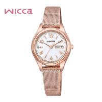 CITIZEN  wicca KH3-568-15 シチズン ウィッカ 腕時計 レディース 女性用 ソーラーテック デイ&amp;デイトモデル シンプル ギフト プレゼント  ピンクゴールド | ジュエリーSEKINE