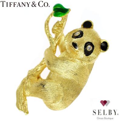 TIFFANY&Co. ティファニー エナメル/ K18YG ダイヤモンド ブローチ  